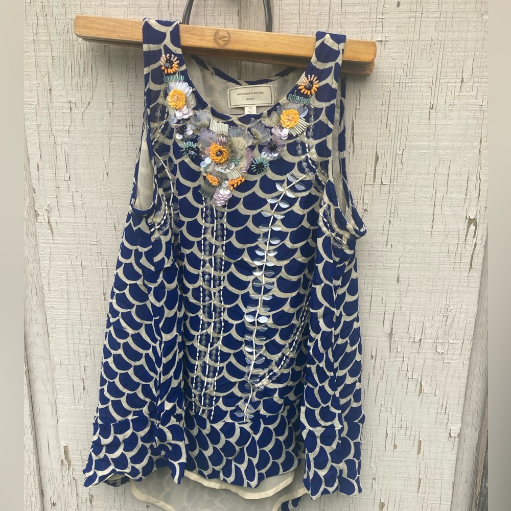 Anthropologie silk tank top